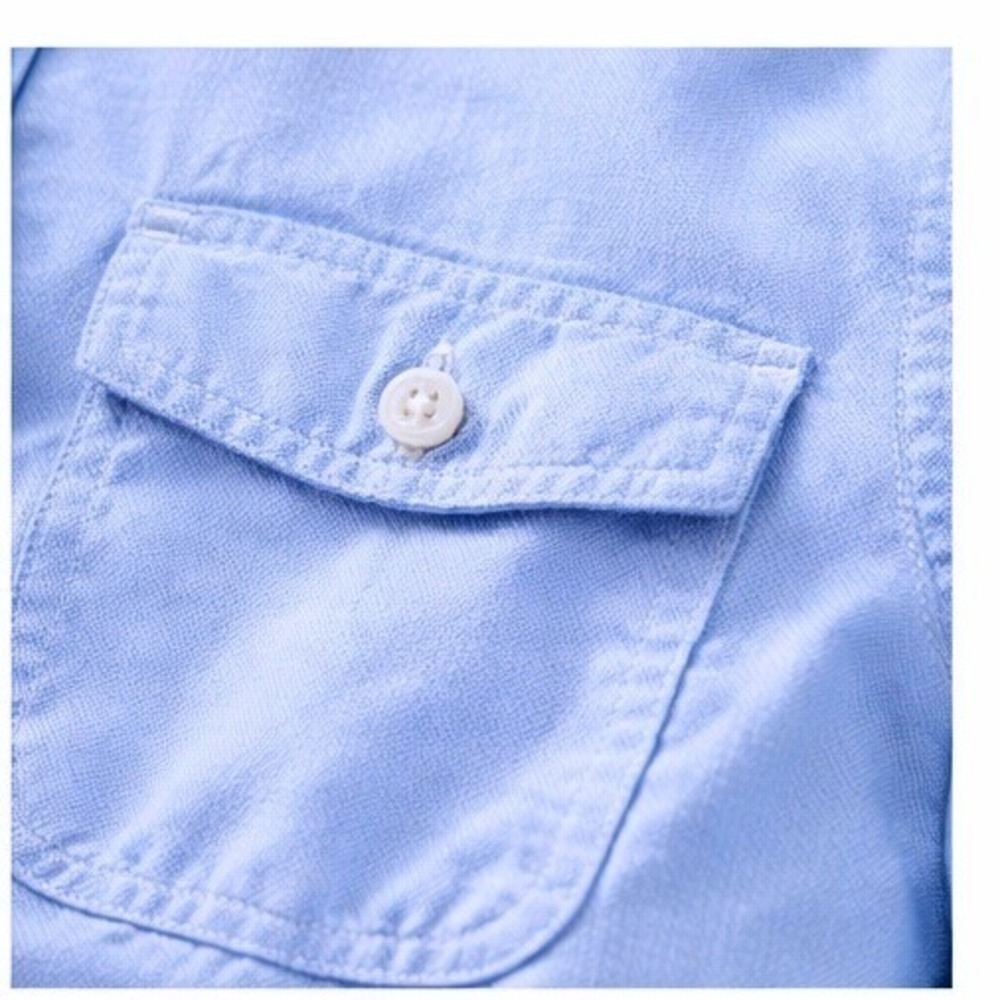Polo Ralph Lauren L Mens Blue Beach Twill Button Down Shirt Prifessional - Picture 4 of 13